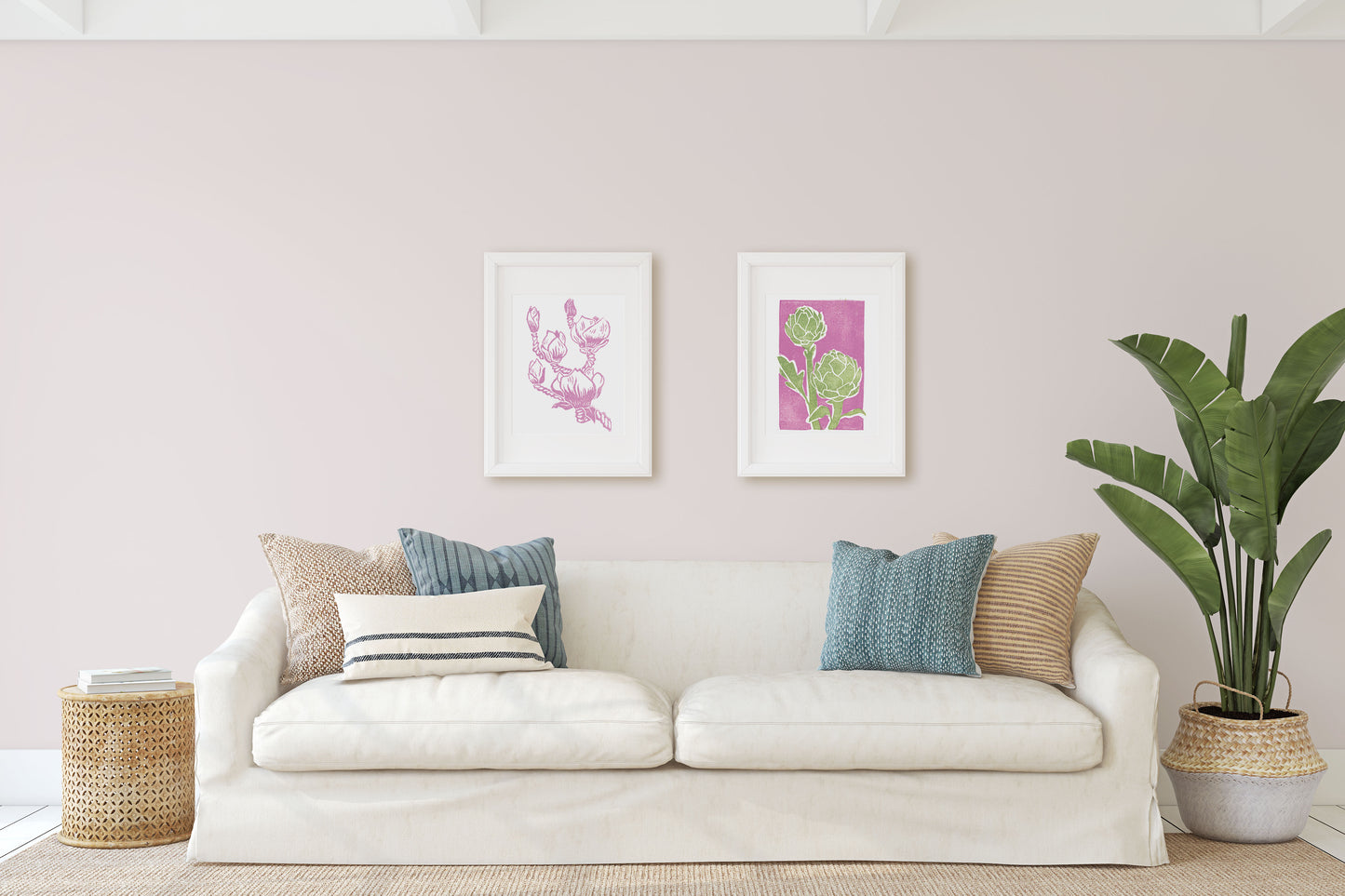 Magnolia Blossom Block Print