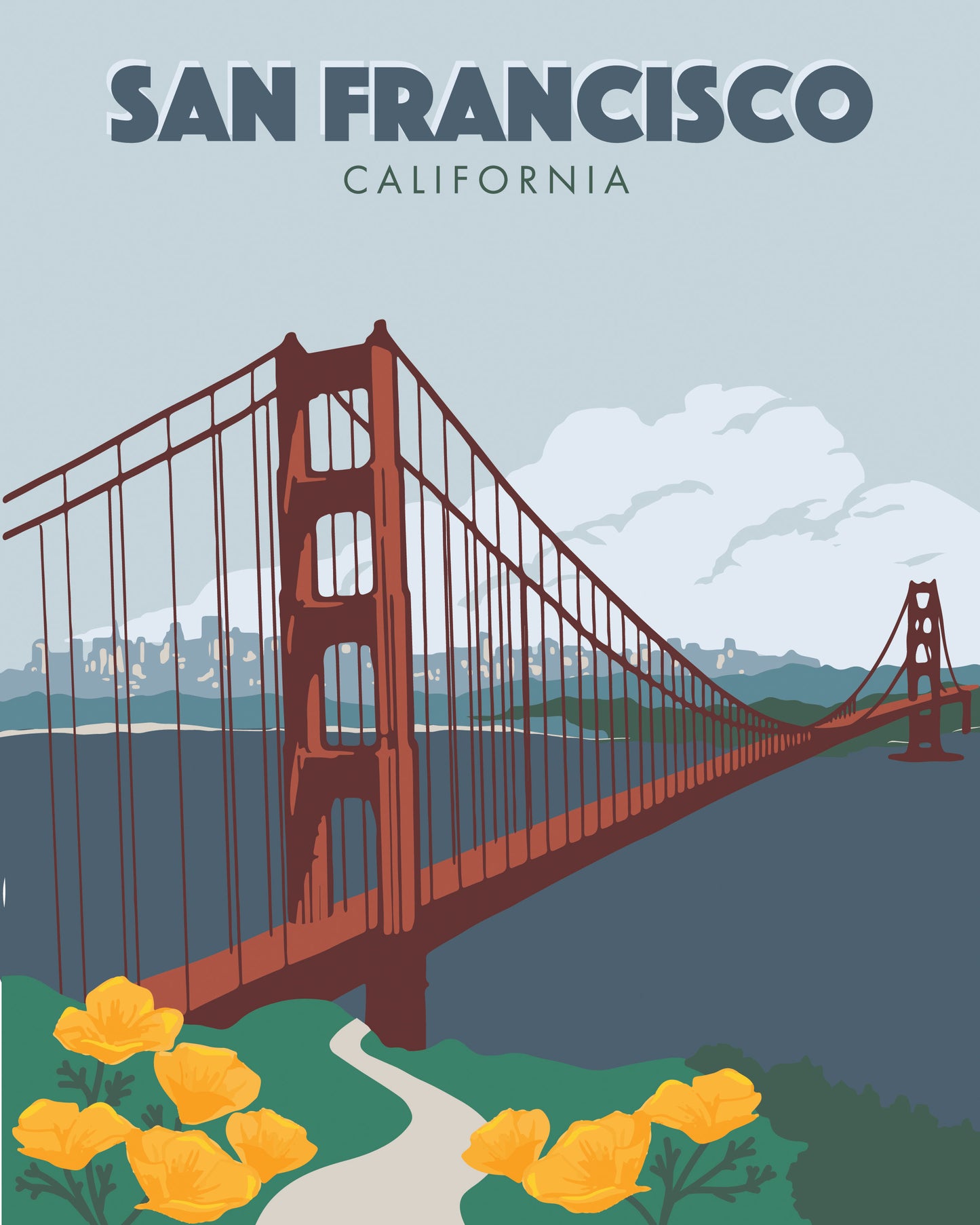 San Francisco Golden Gate Bridge Art Print