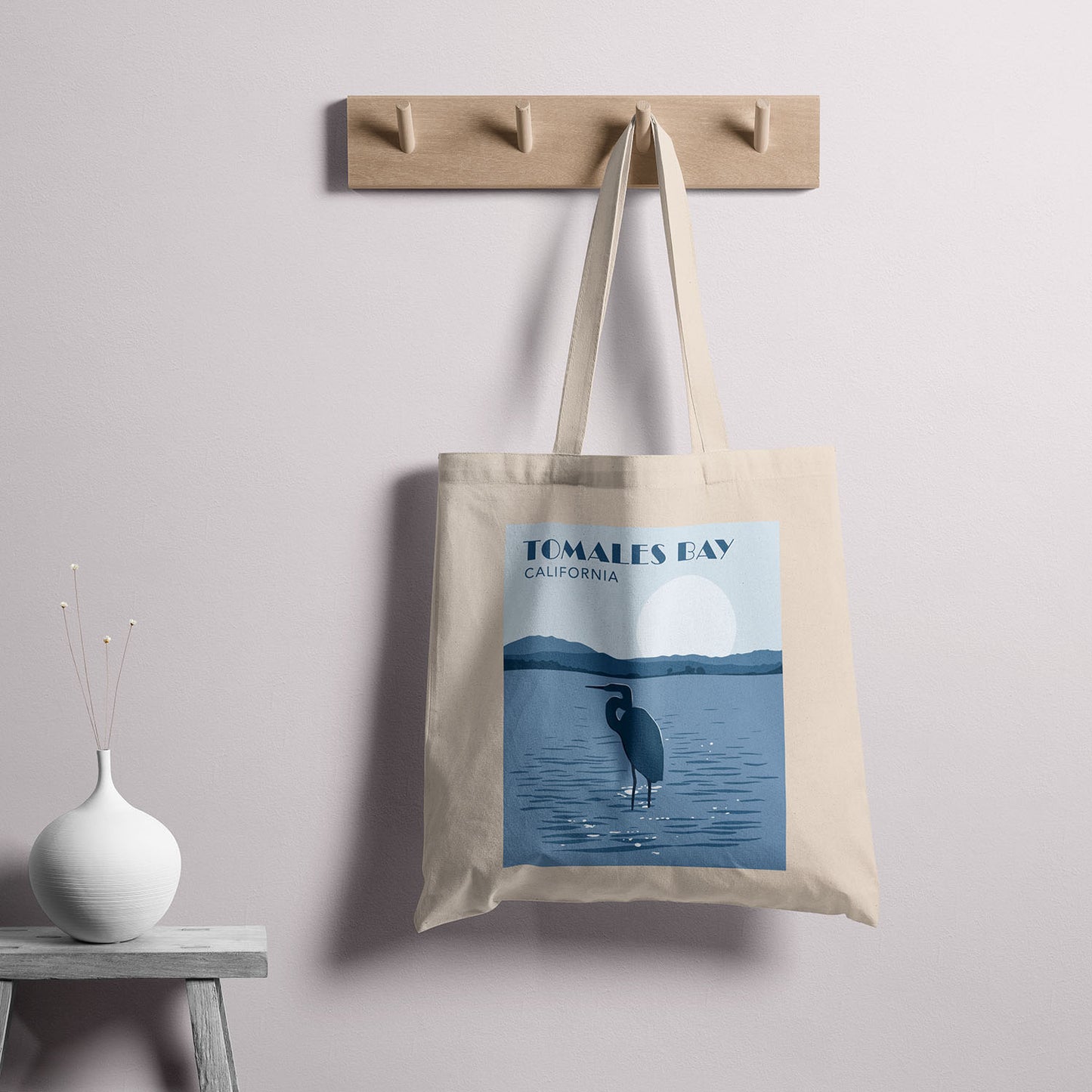 Canvas Tote Bag - Tamales Bay Travel Print