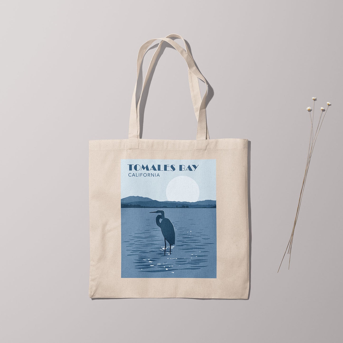 Canvas Tote Bag - Tamales Bay Travel Print