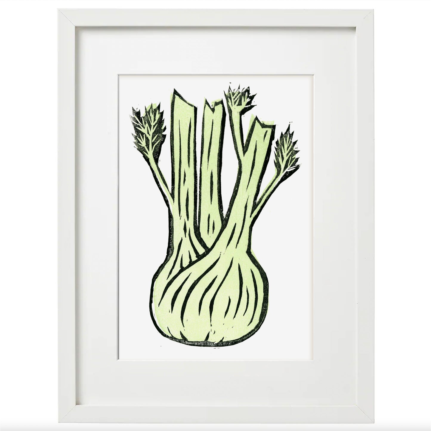 Fennel Bulb Block Print