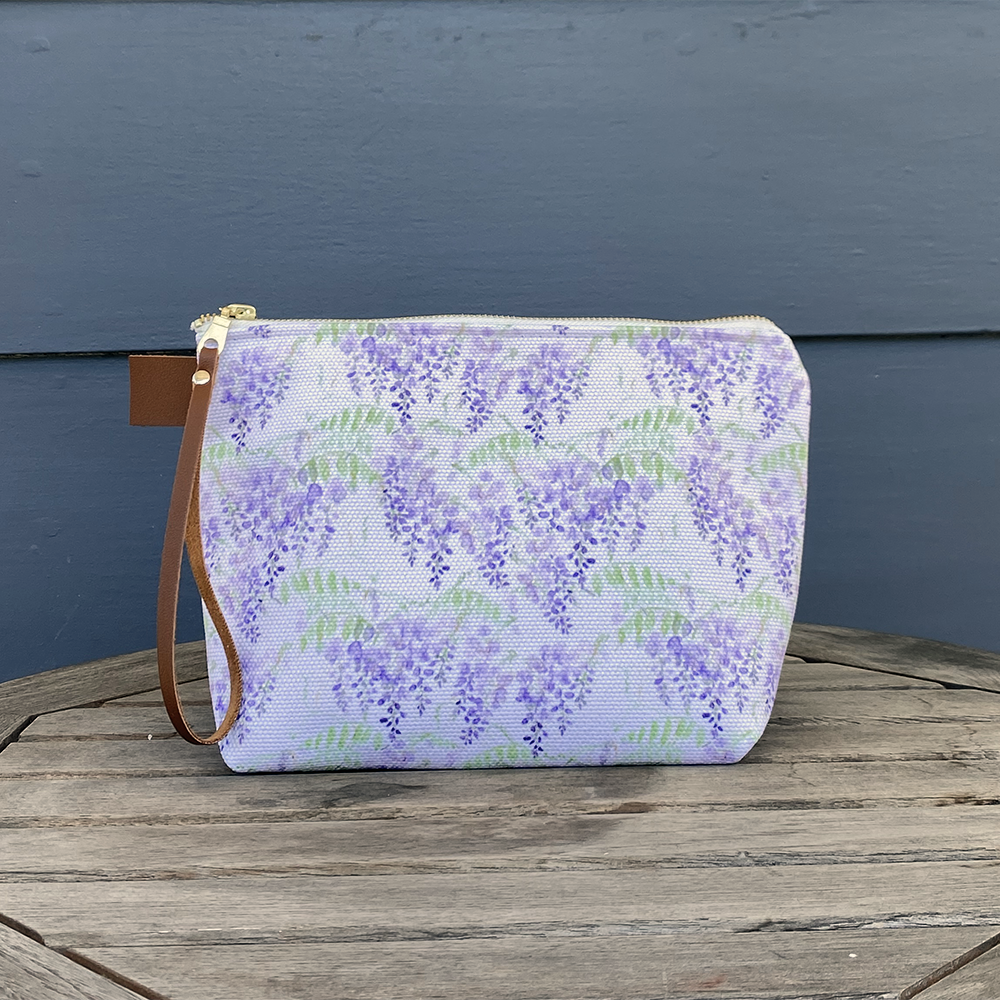 Carry All Make-Up Bag - Wisteria Pattern