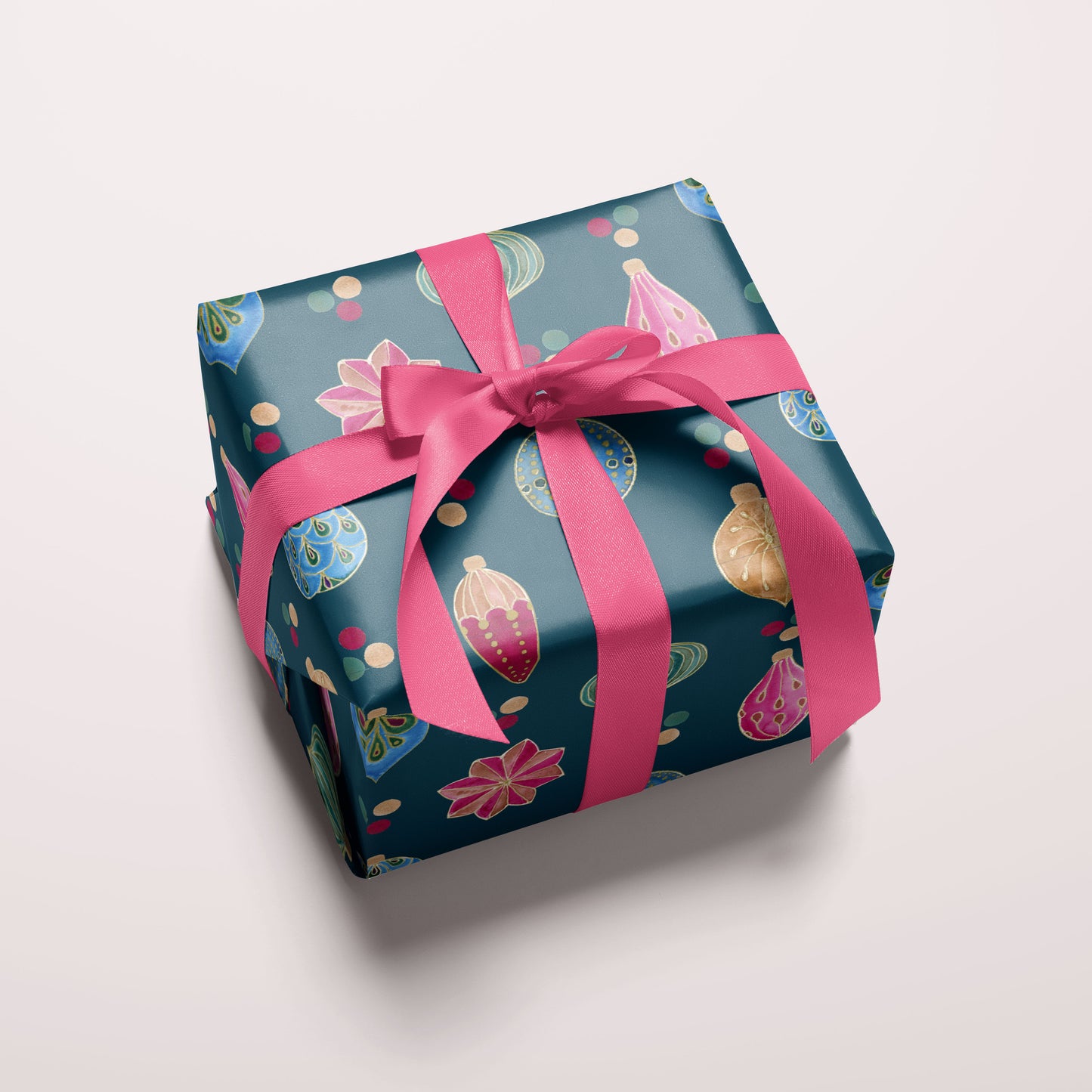 Double Sided Wrapping Paper Sheets - Deco Ornaments