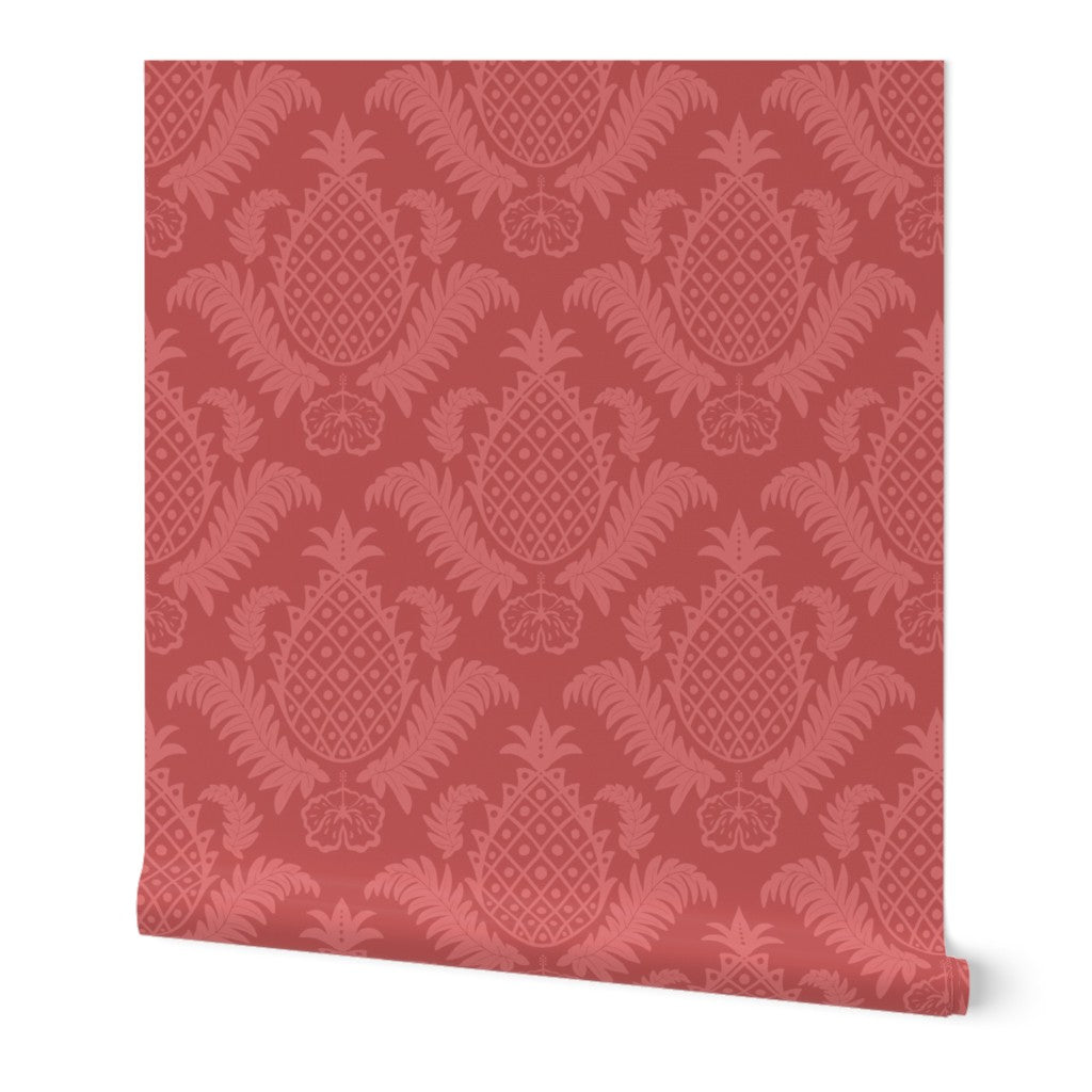 Wallpaper - Damask Pineapple