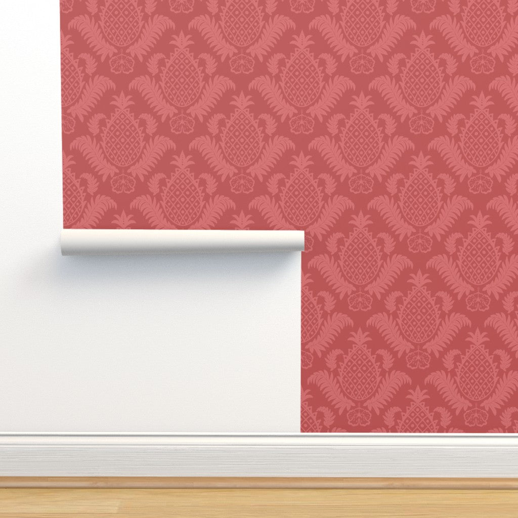 Wallpaper - Damask Pineapple