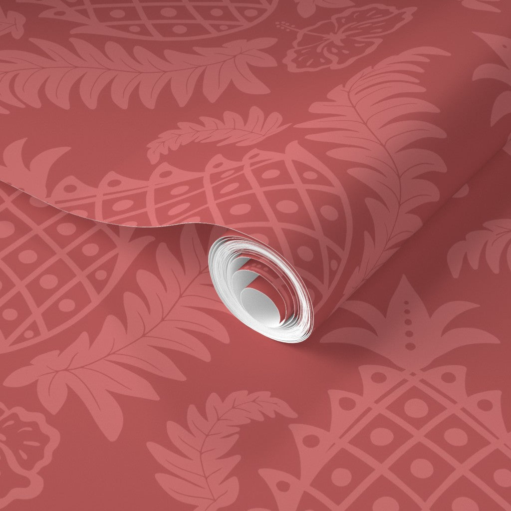 Wallpaper - Damask Pineapple