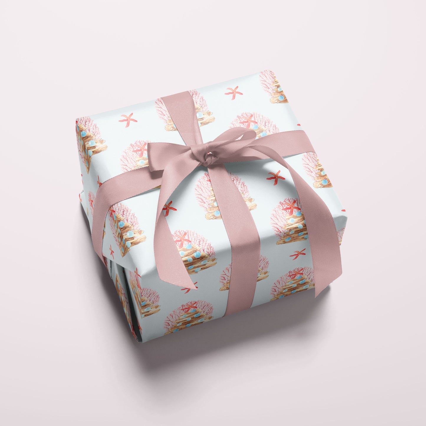 Double Sided Wrapping Paper Sheets - Coastal Holiday