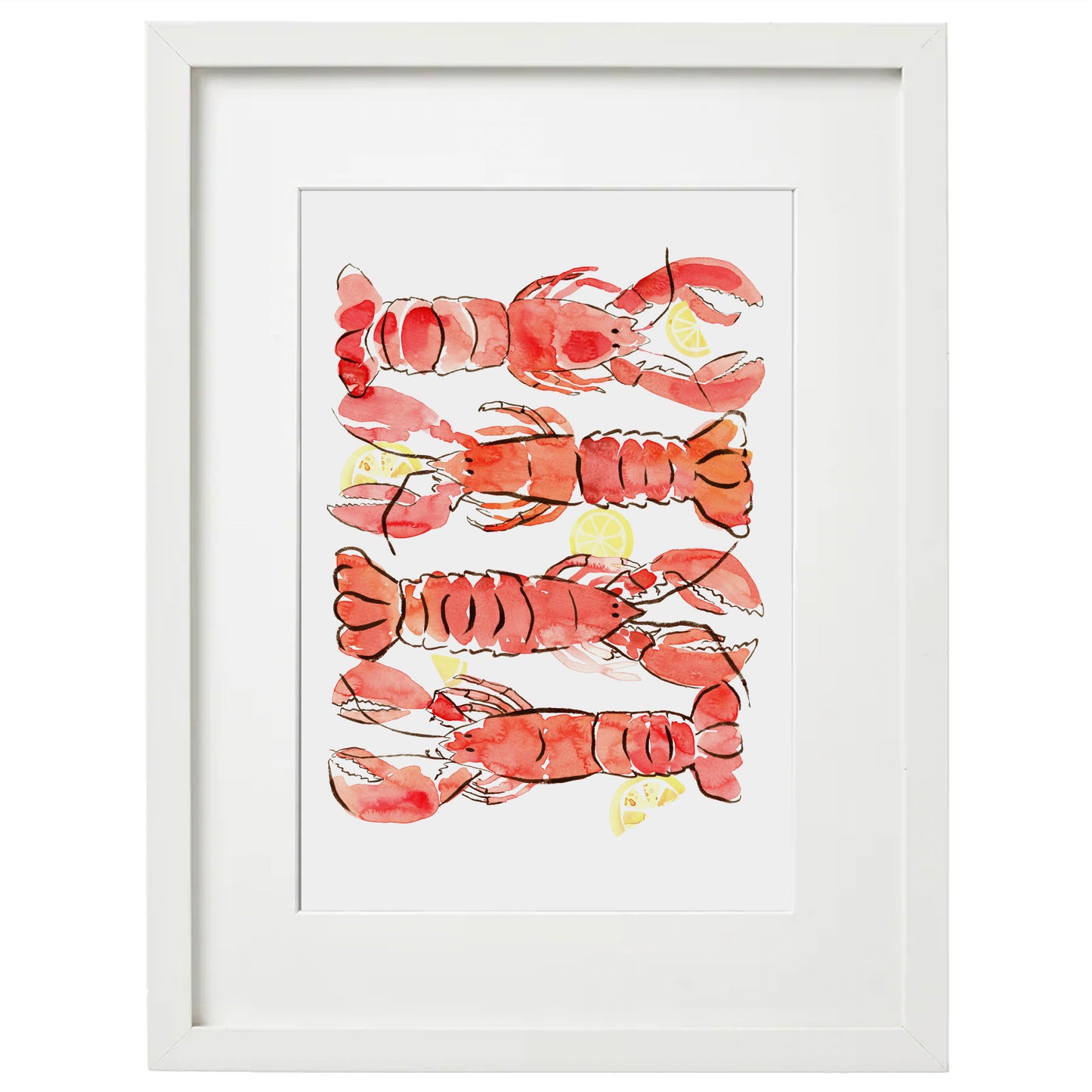 8x10 Framed Lobster Giclée Print