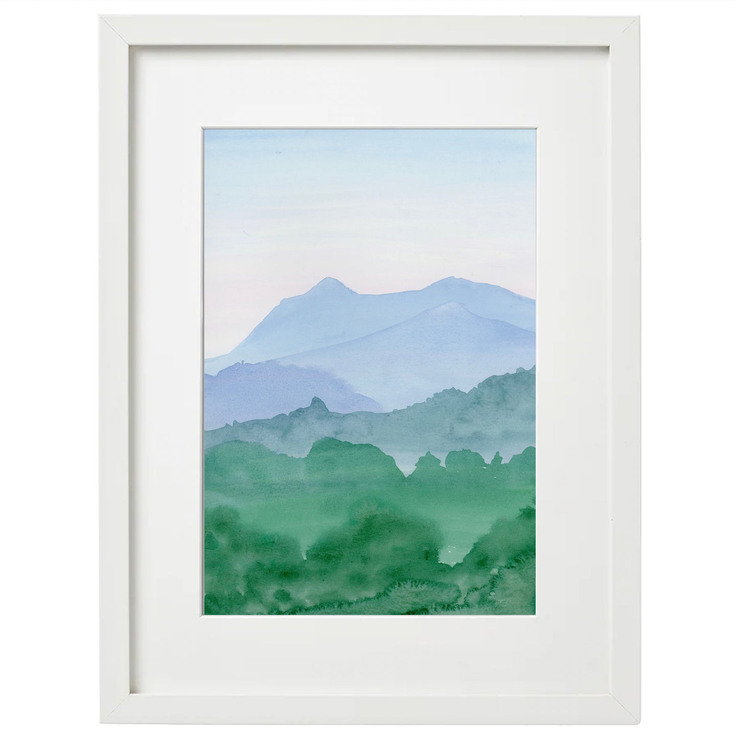 8x10 Framed Mt Tam Landscape Daytime Giclée Print