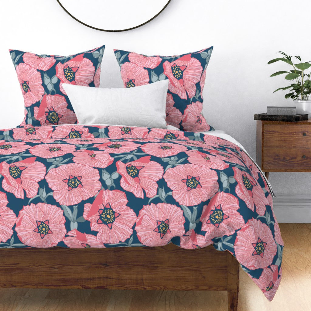 Duvet Cover with Rock Rose Pattern