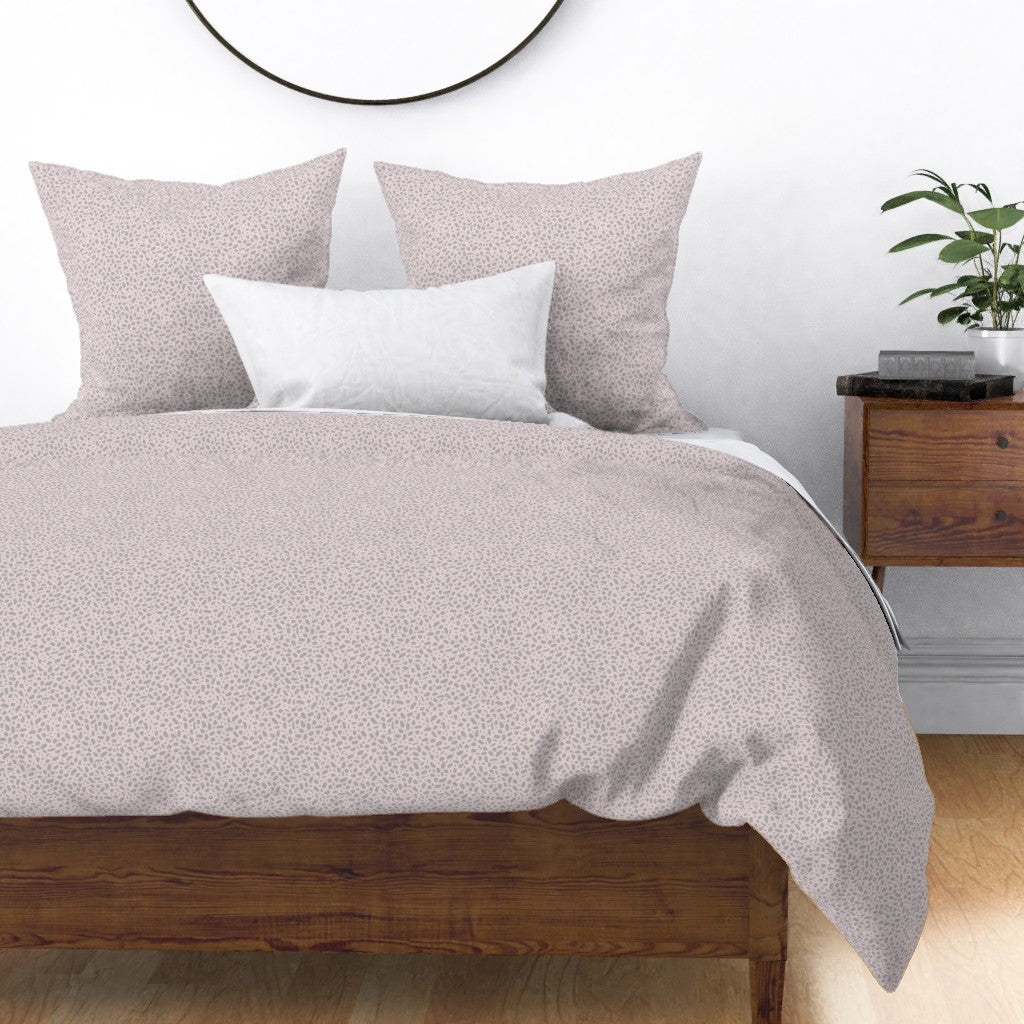 Duvet Cover with Sandy Pebbles pattern in blush pink