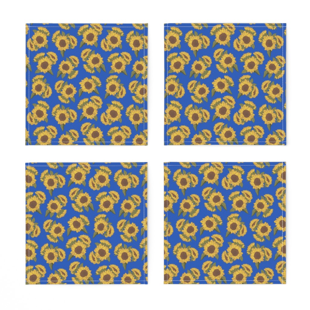 Cloth Napkins - Ditsy Sunflowers