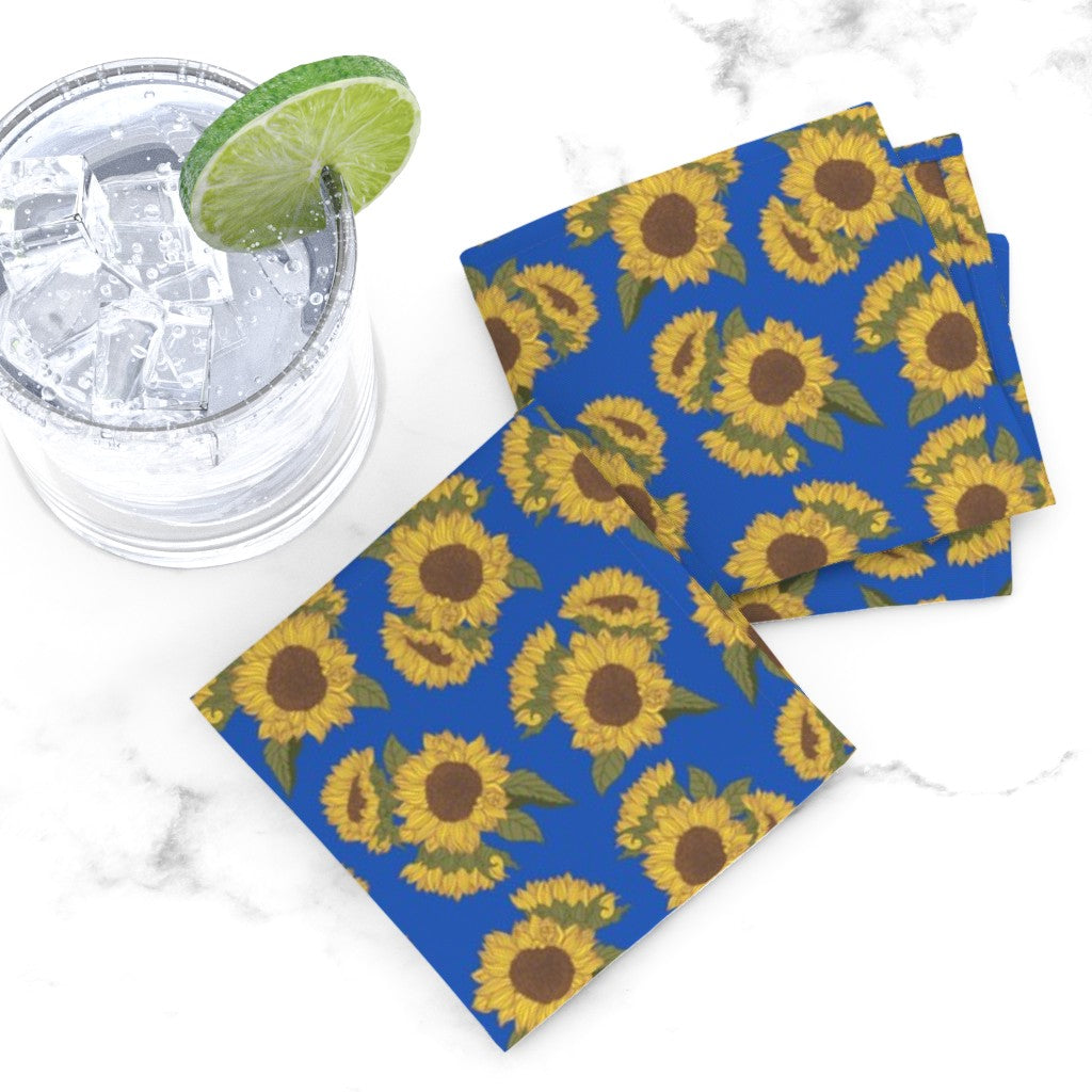 Cloth Napkins - Ditsy Sunflowers