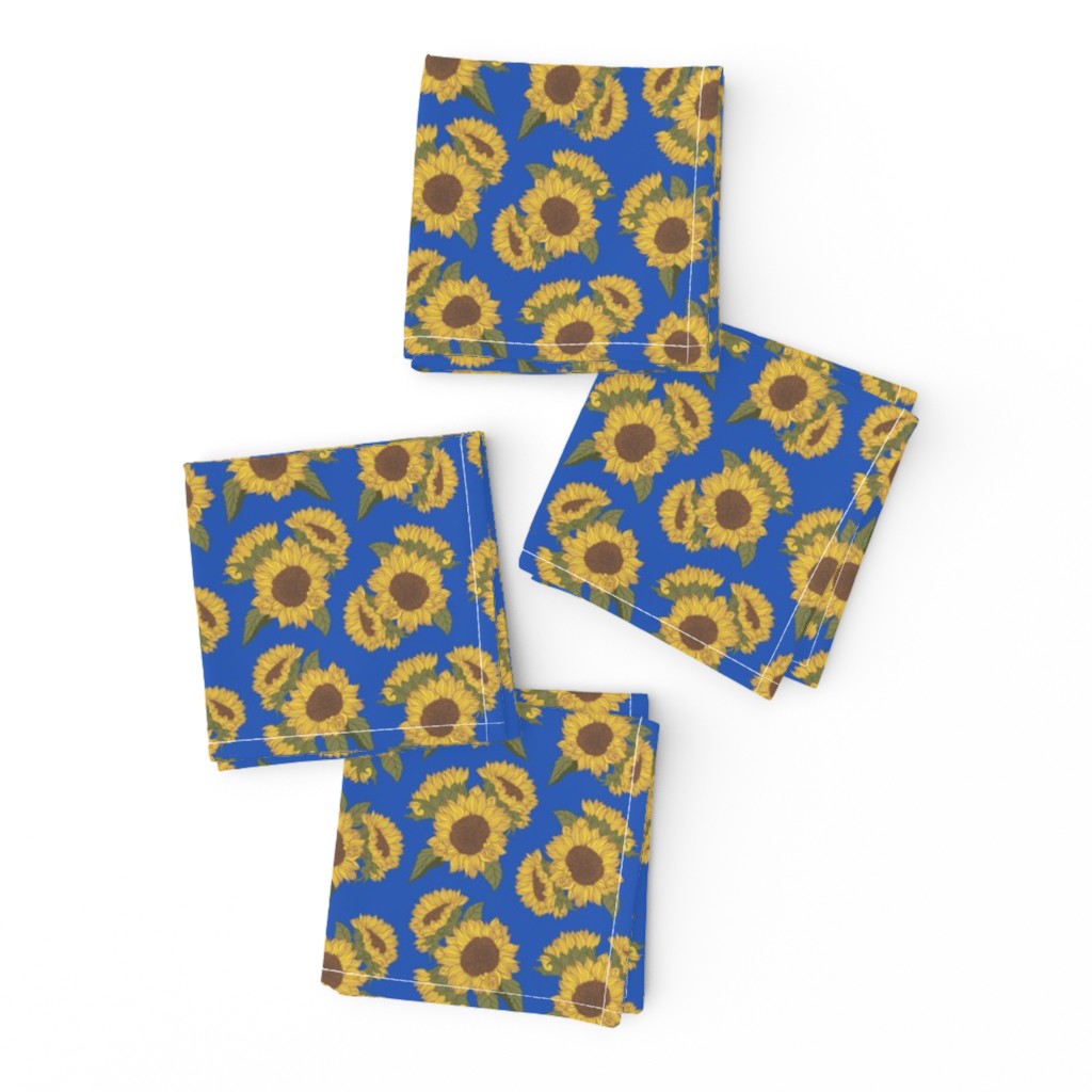 Cloth Napkins - Ditsy Sunflowers
