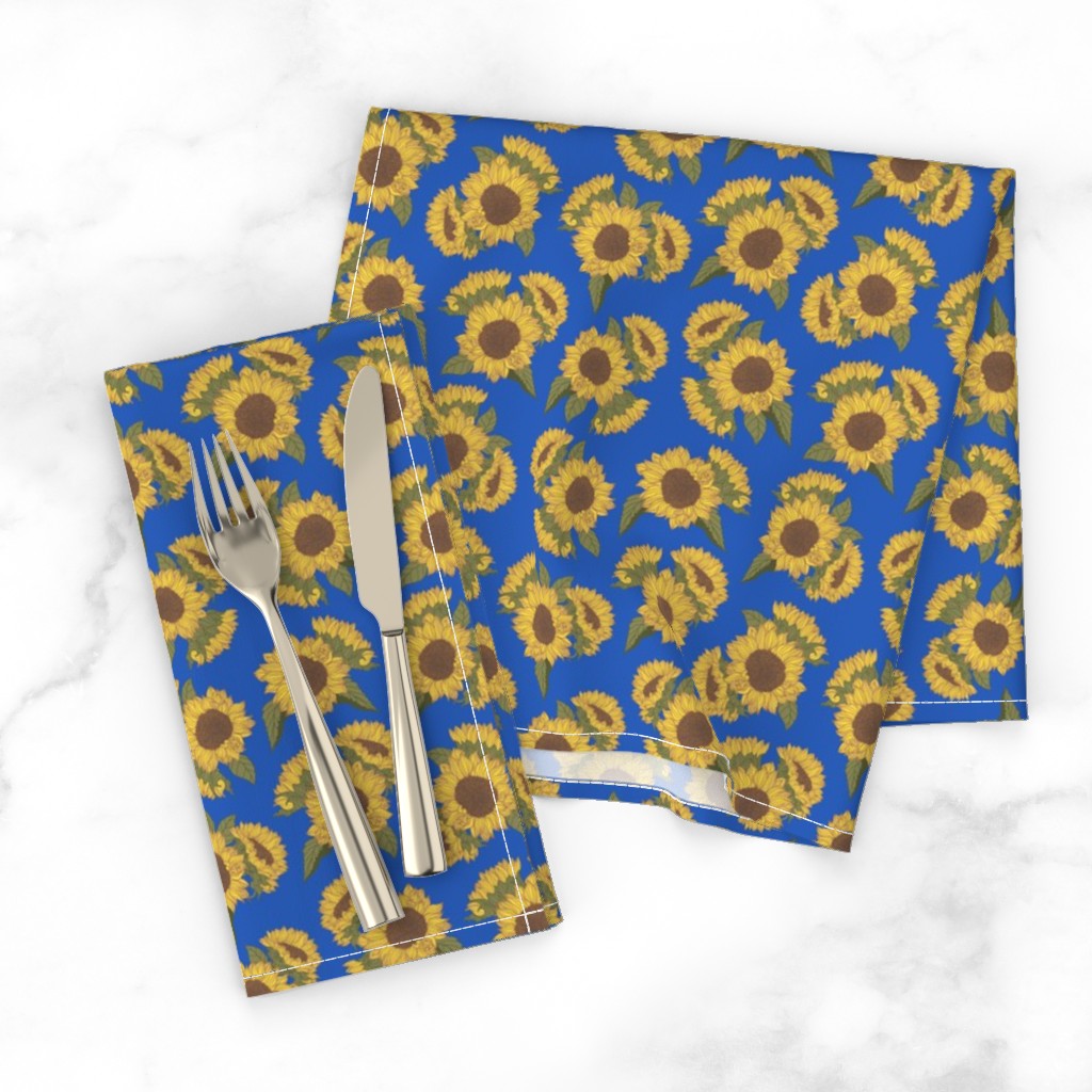 Cloth Napkins - Ditsy Sunflowers