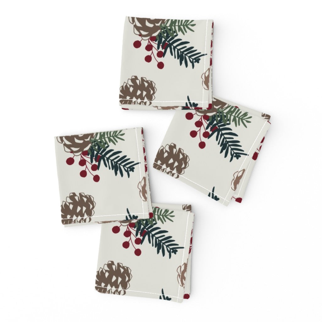 Cocktail Napkins - Holiday Sprig