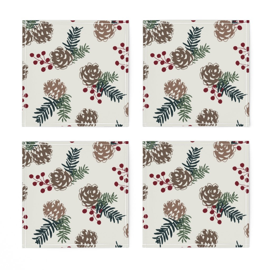 Cocktail Napkins - Holiday Sprig