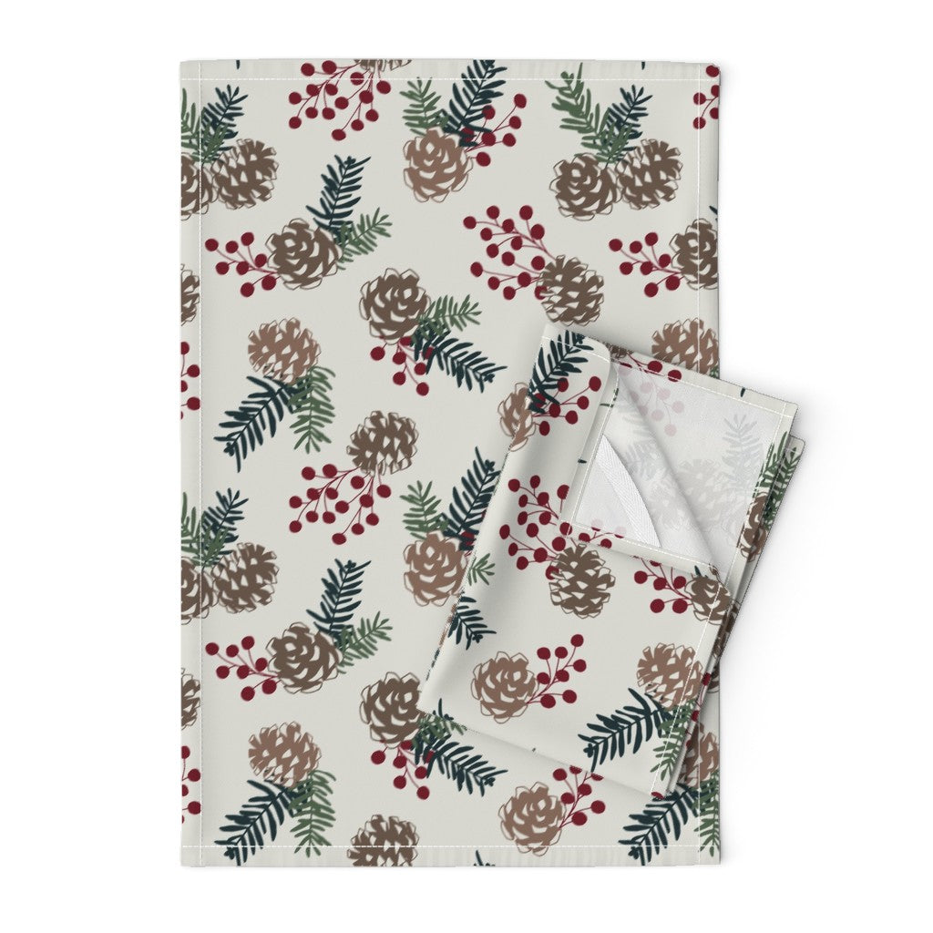 Dish Towel - Holiday Sprig