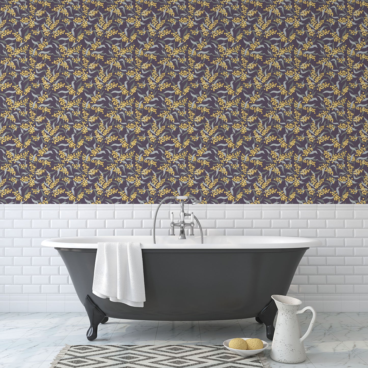 Wallpaper - Mimosa, Heather Purple