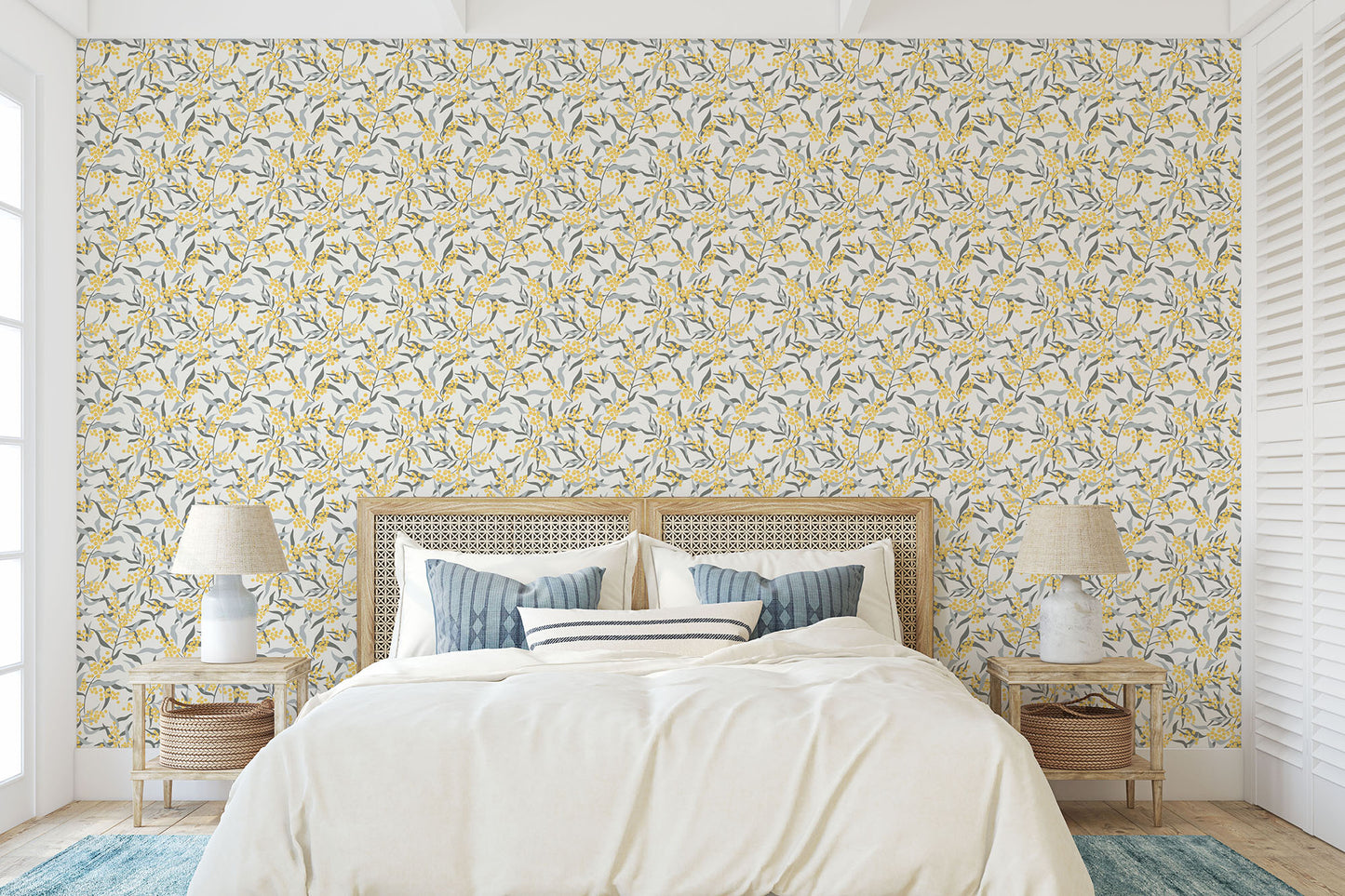 Wallpaper - Mimosa, Pale Yellow