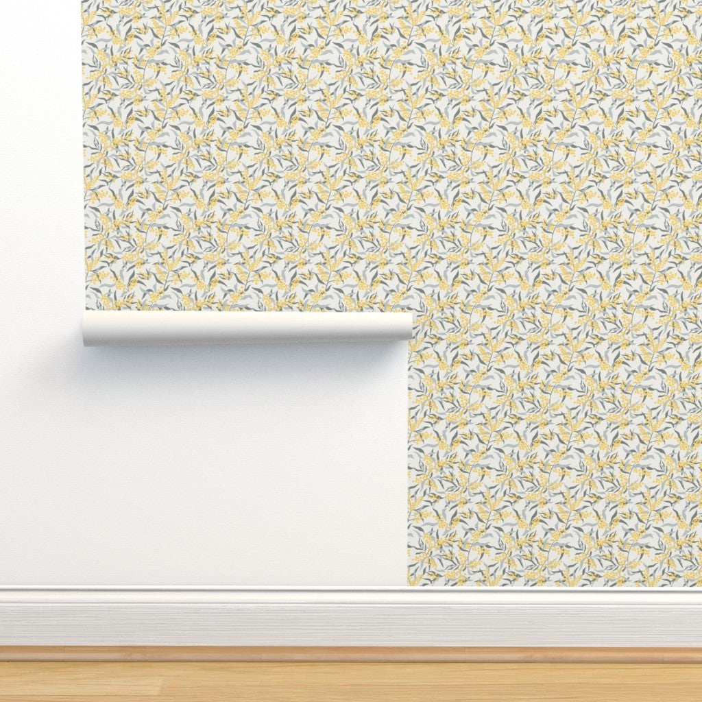 Wallpaper - Mimosa, Pale Yellow