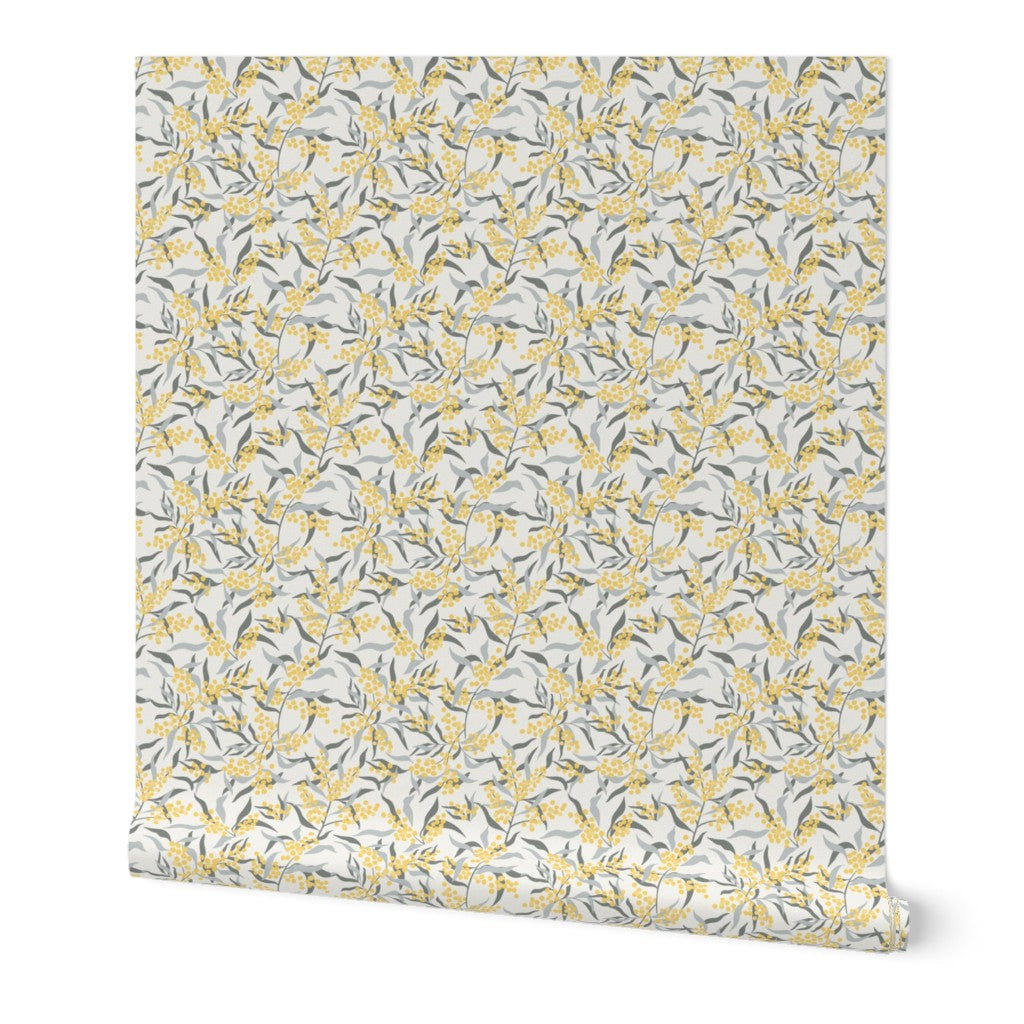 Wallpaper - Mimosa, Pale Yellow