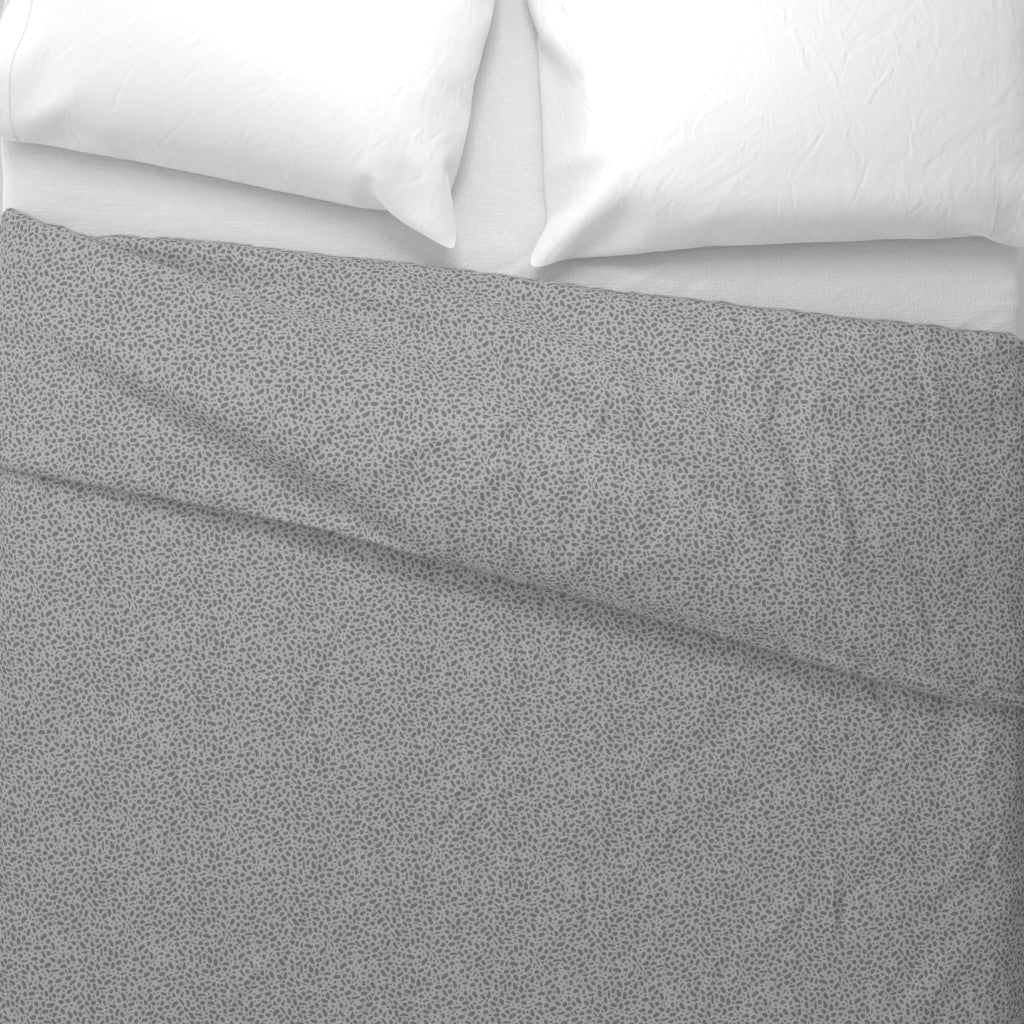 Duvet Cover with Sandy Pebbles pattern in Sandy Taupe - top down view