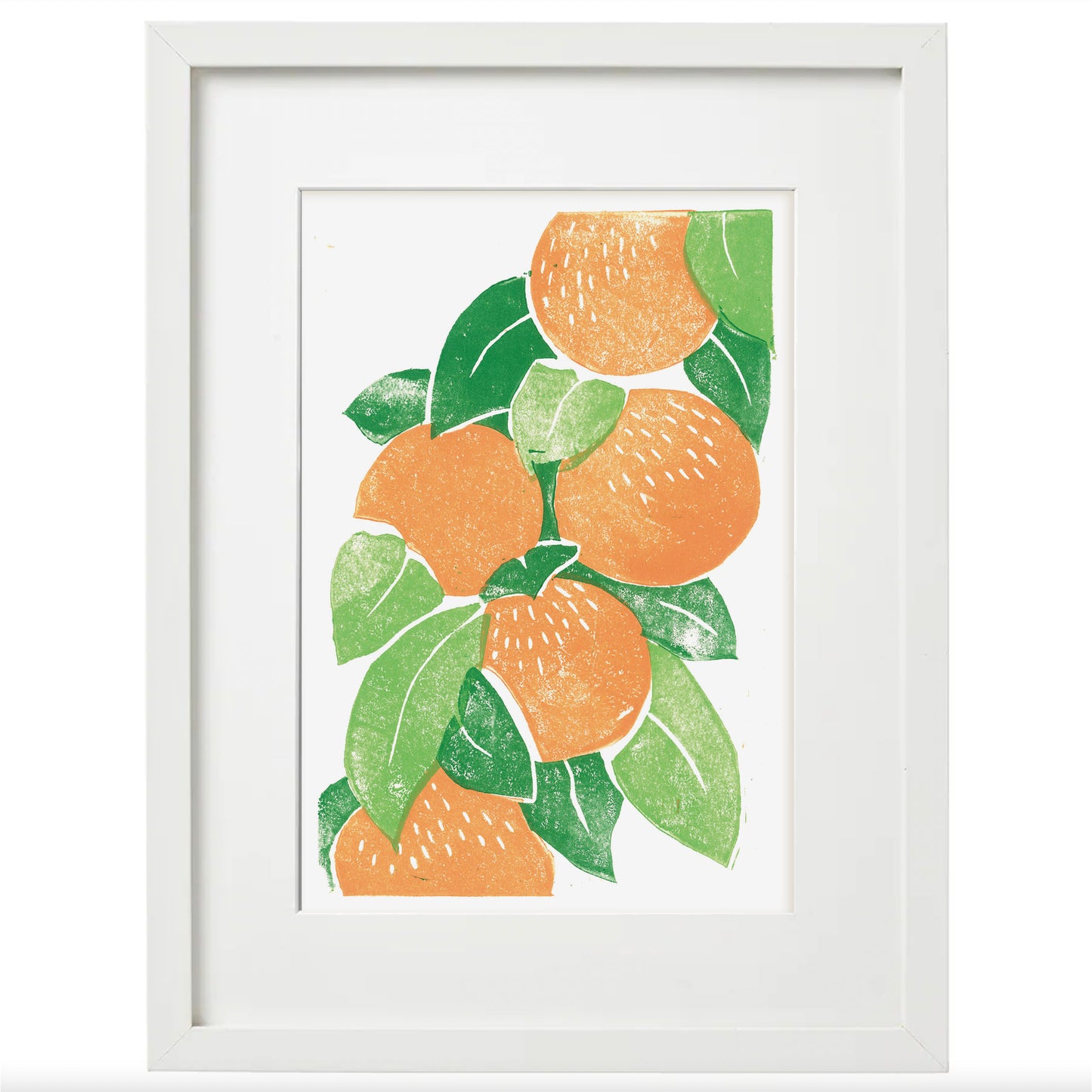 Orange Block Print