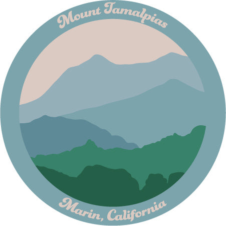 3" Round Vinyl Sticker - Mount Tamalpias