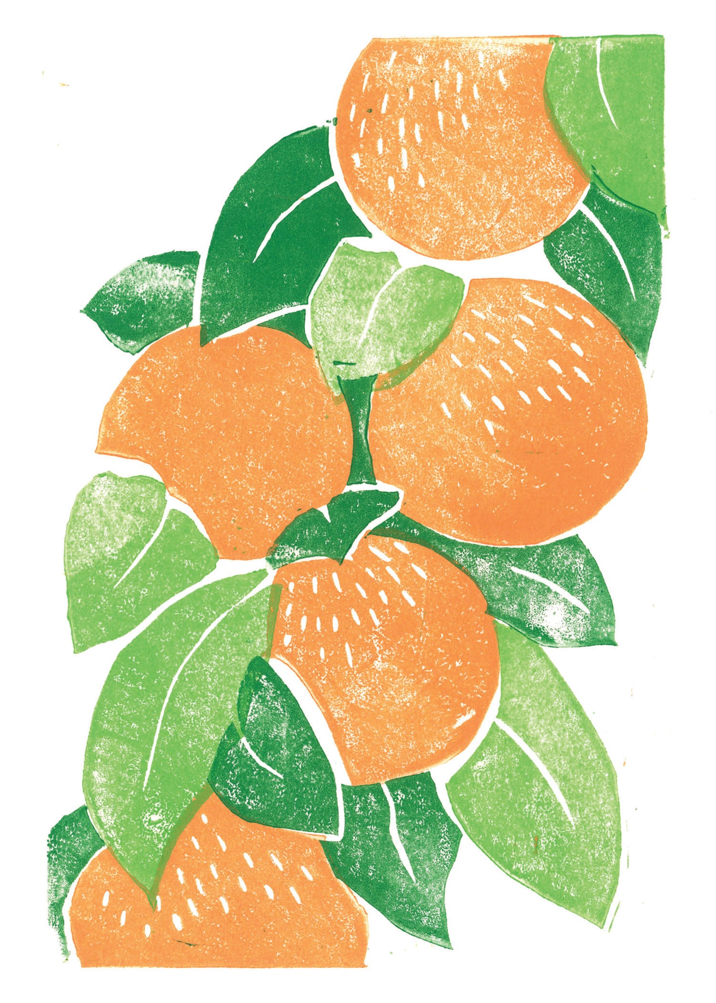 Orange Block Print