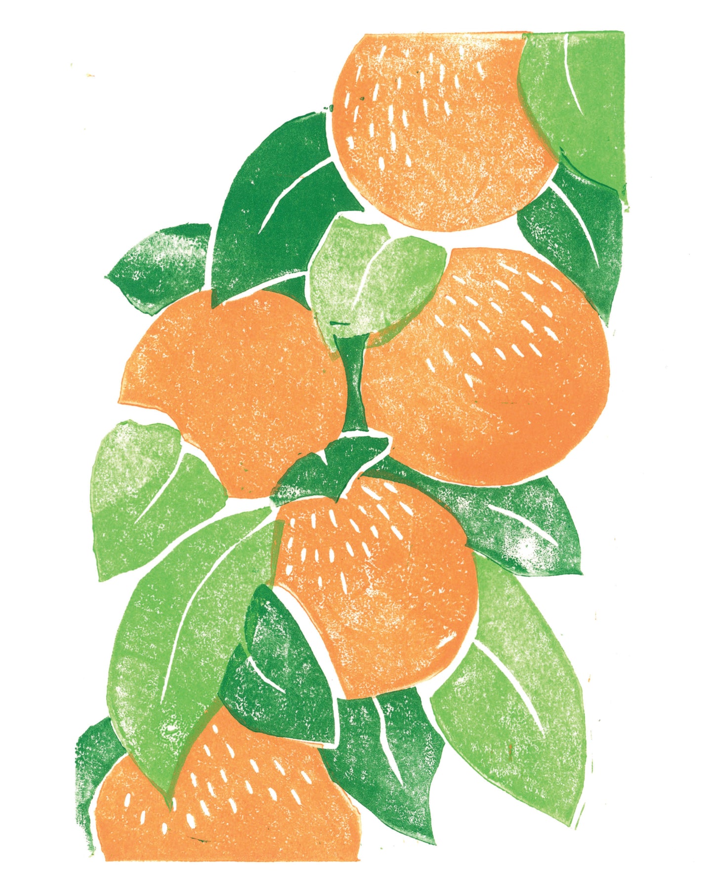 Orange Block Print