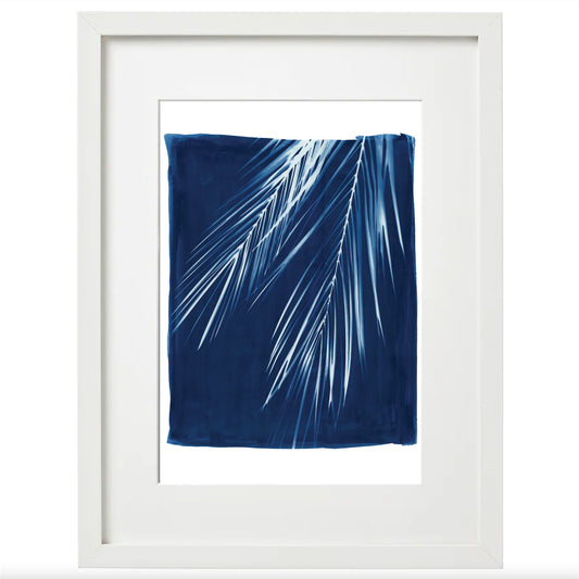 Cyanotype Botanical Art Print - Palm Branch