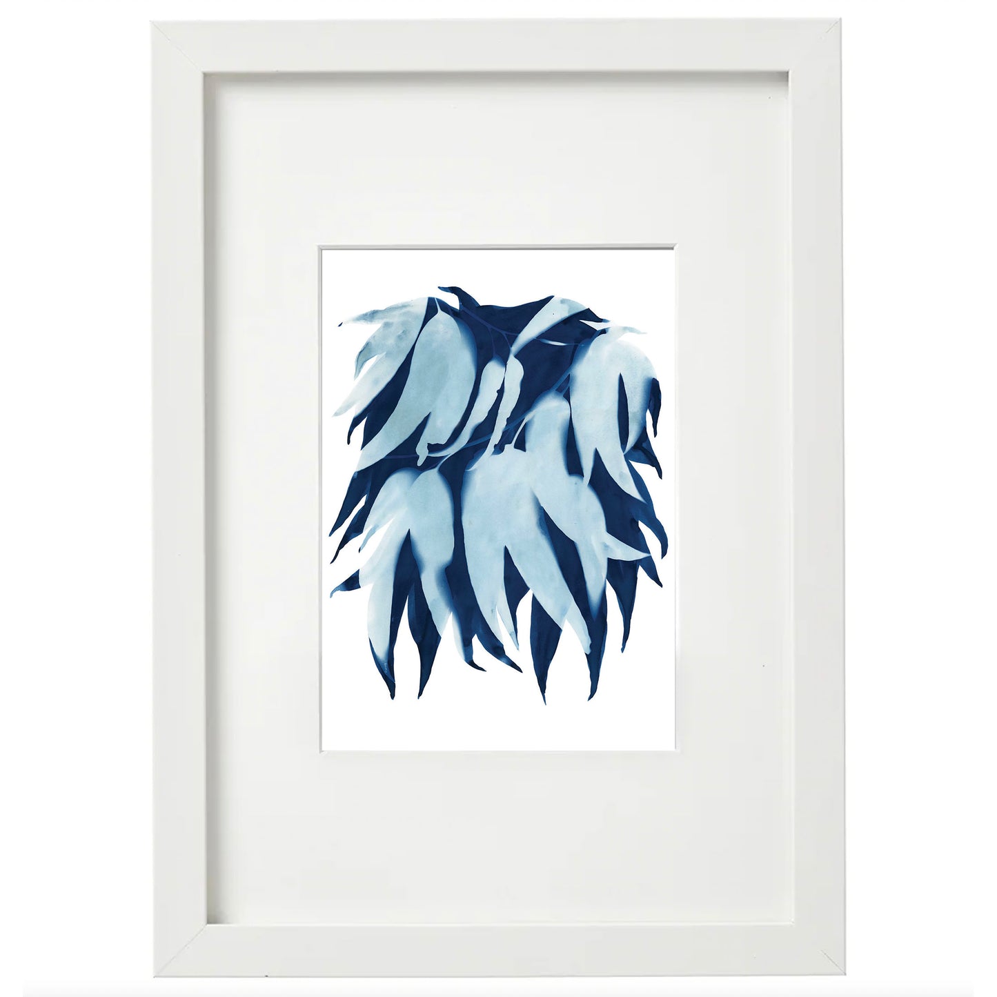 Cyanotype Botanical Art Print - Eucalyptus Branch