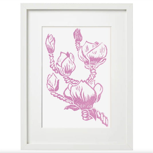 Magnolia Blossom Block Print