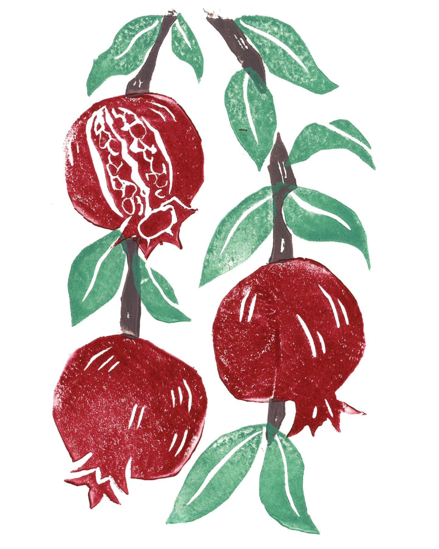 Pomegranate Block Print