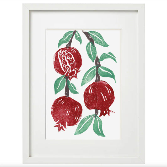 Pomegranate Block Print