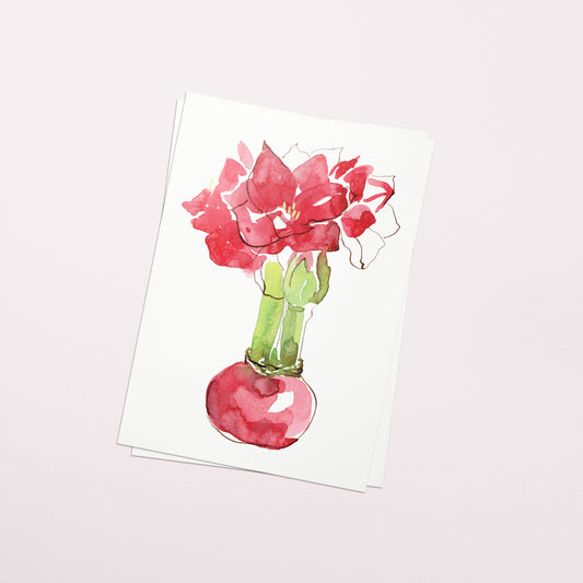 Holiday Greeting Card - Amaryllis