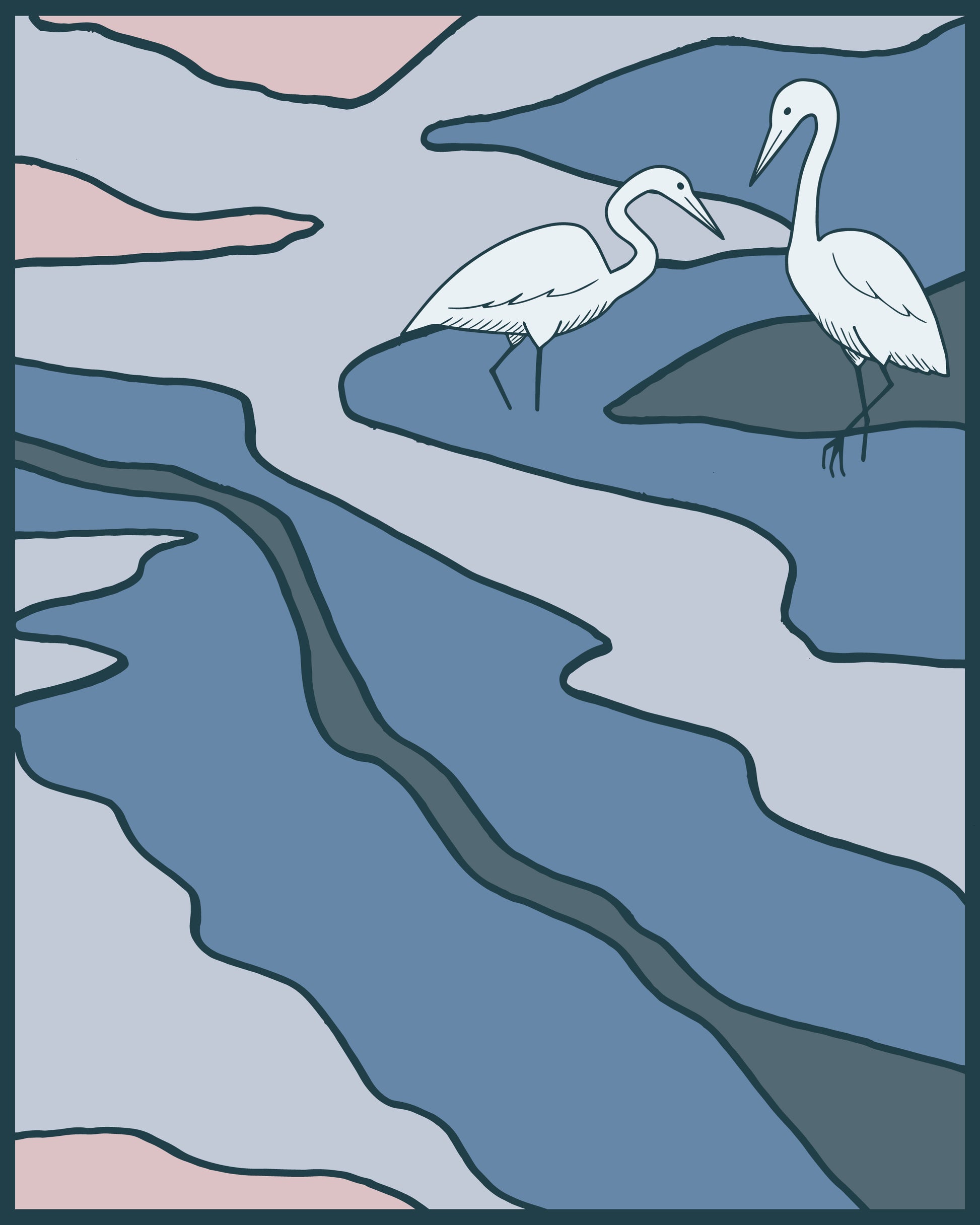 Egrets (2 of 3) Giclée Print