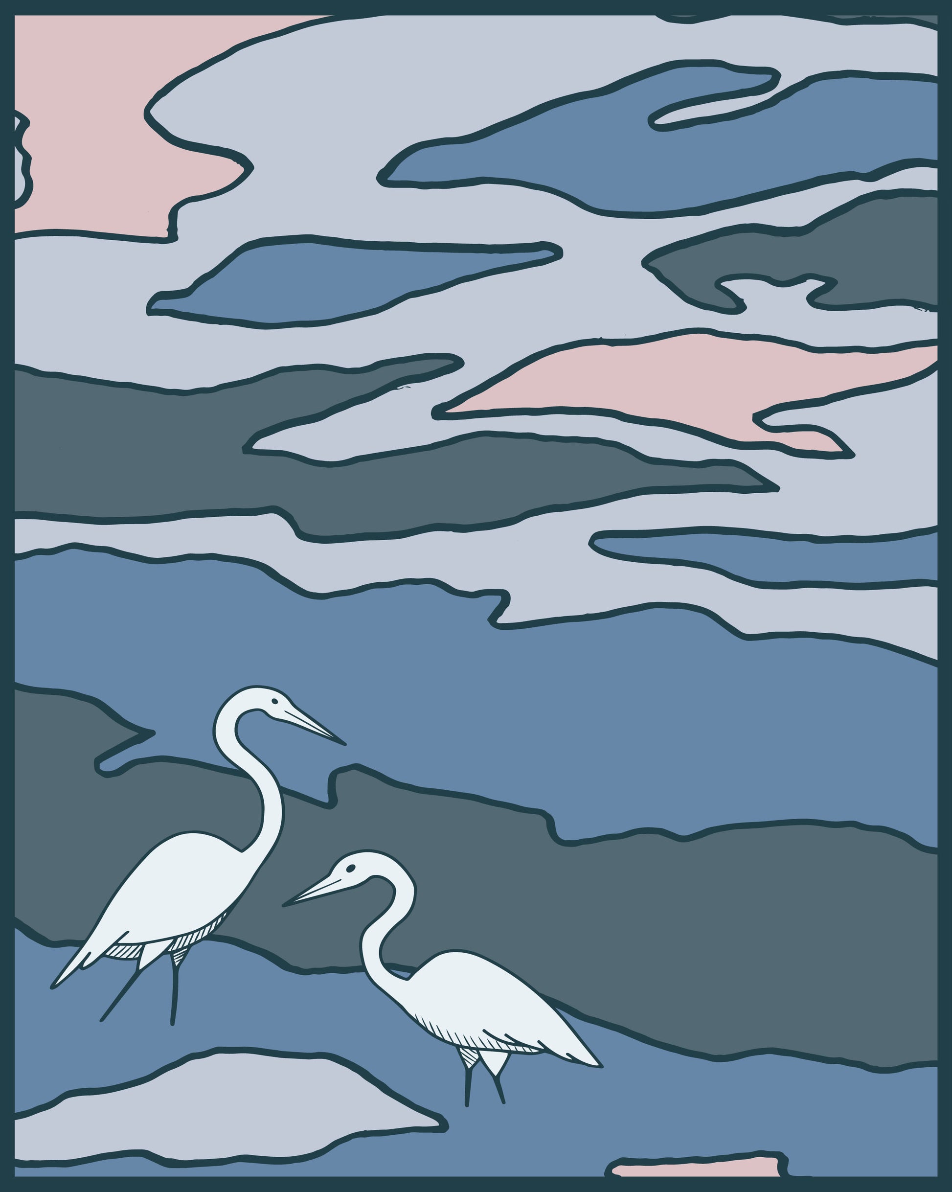 Egrets (3 of 3) Giclée Print
