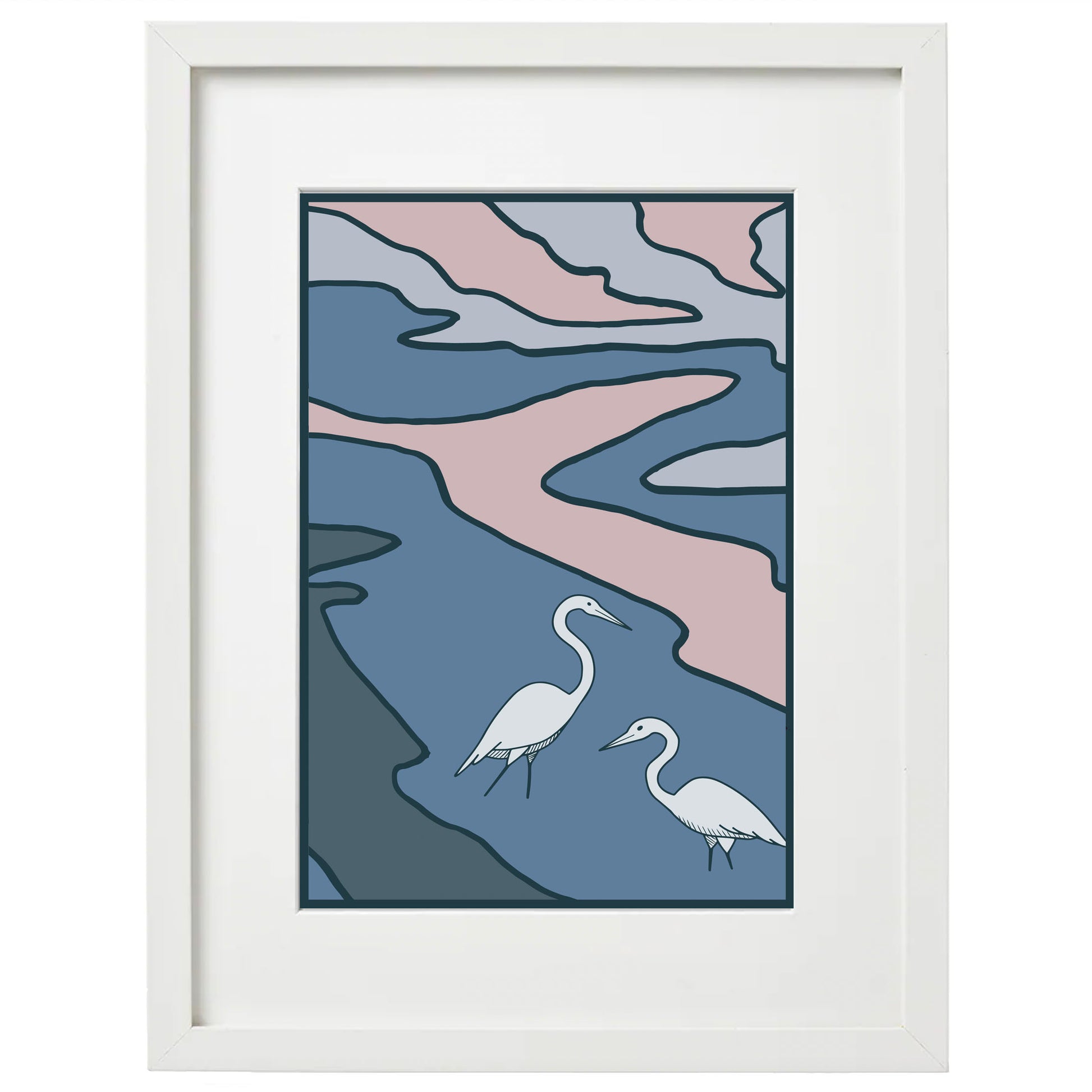 8x10 Framed Egret (1 of 3) Giclée Print