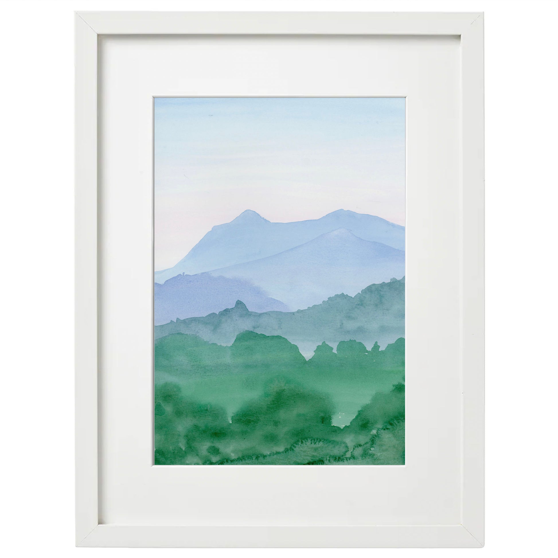 8x10 Framed Mt Tam Landscape Daytime Giclée Print