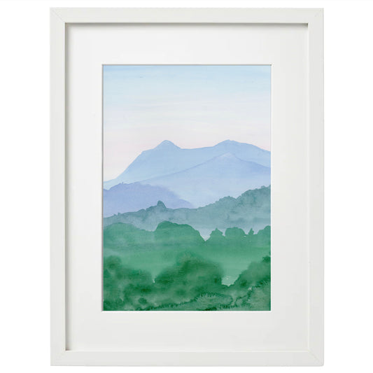 8x10 Framed Mt Tam Landscape Daytime Giclée Print