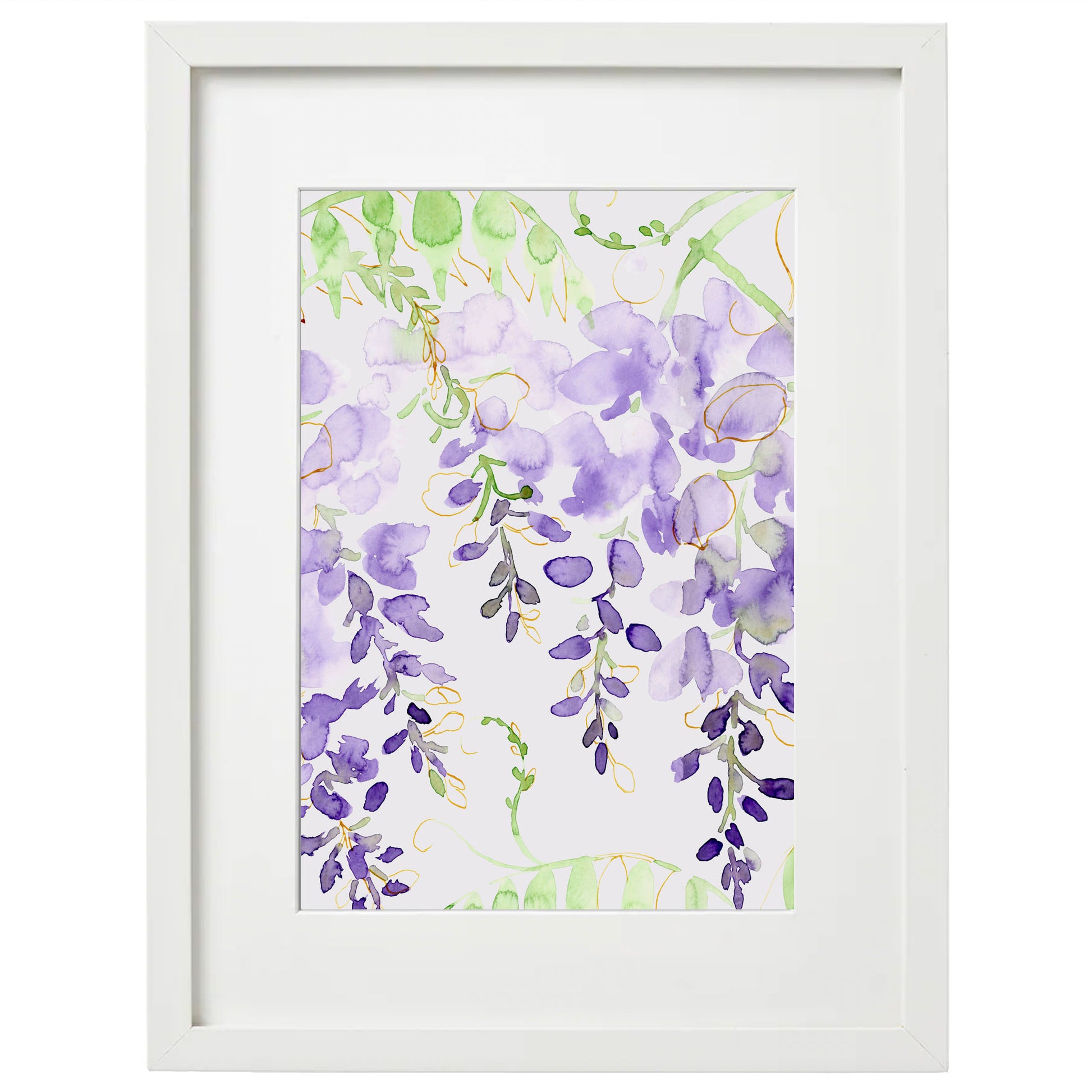 8x10 Framed Wisteria Giclée Print