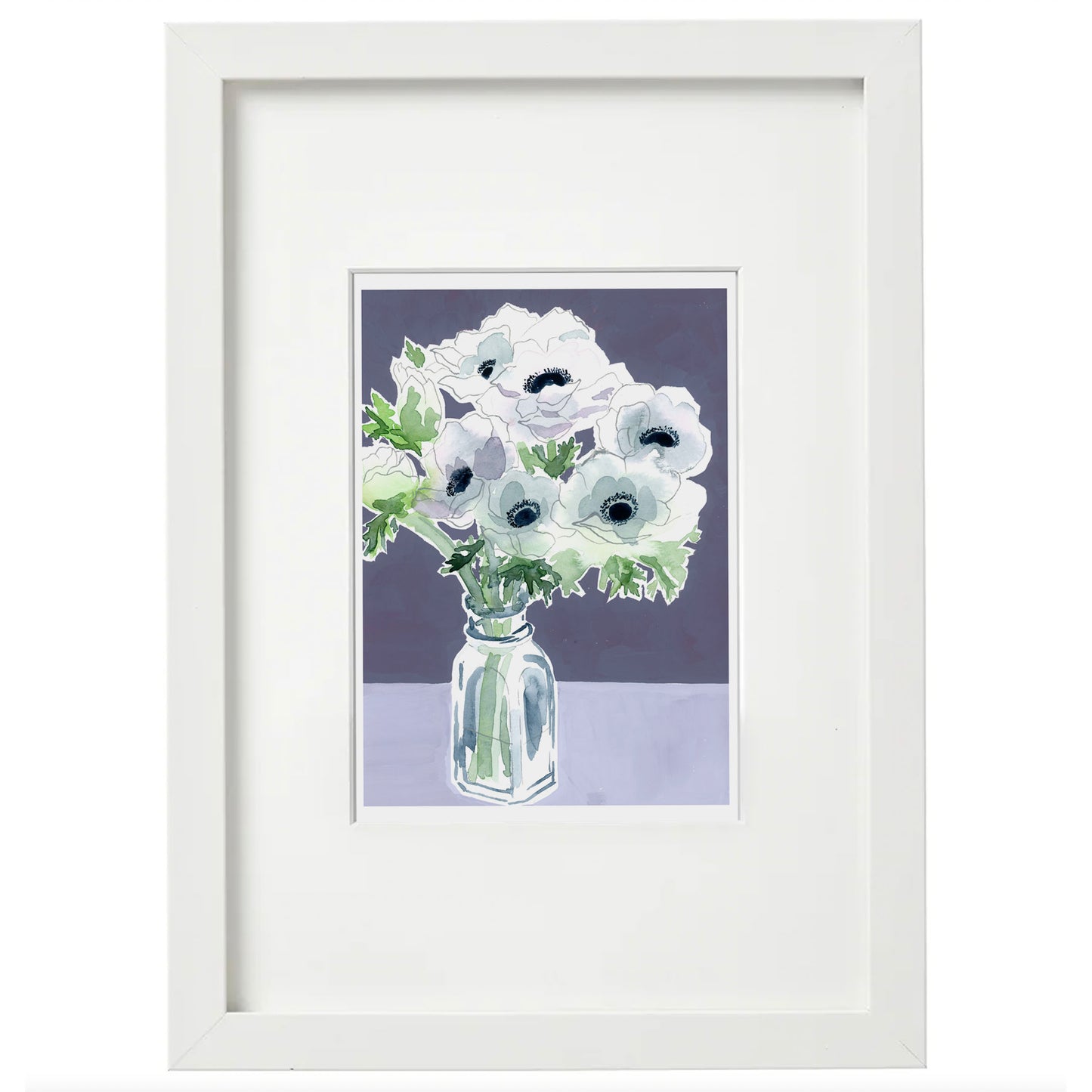 5x7 Framed Anemone Giclée Print