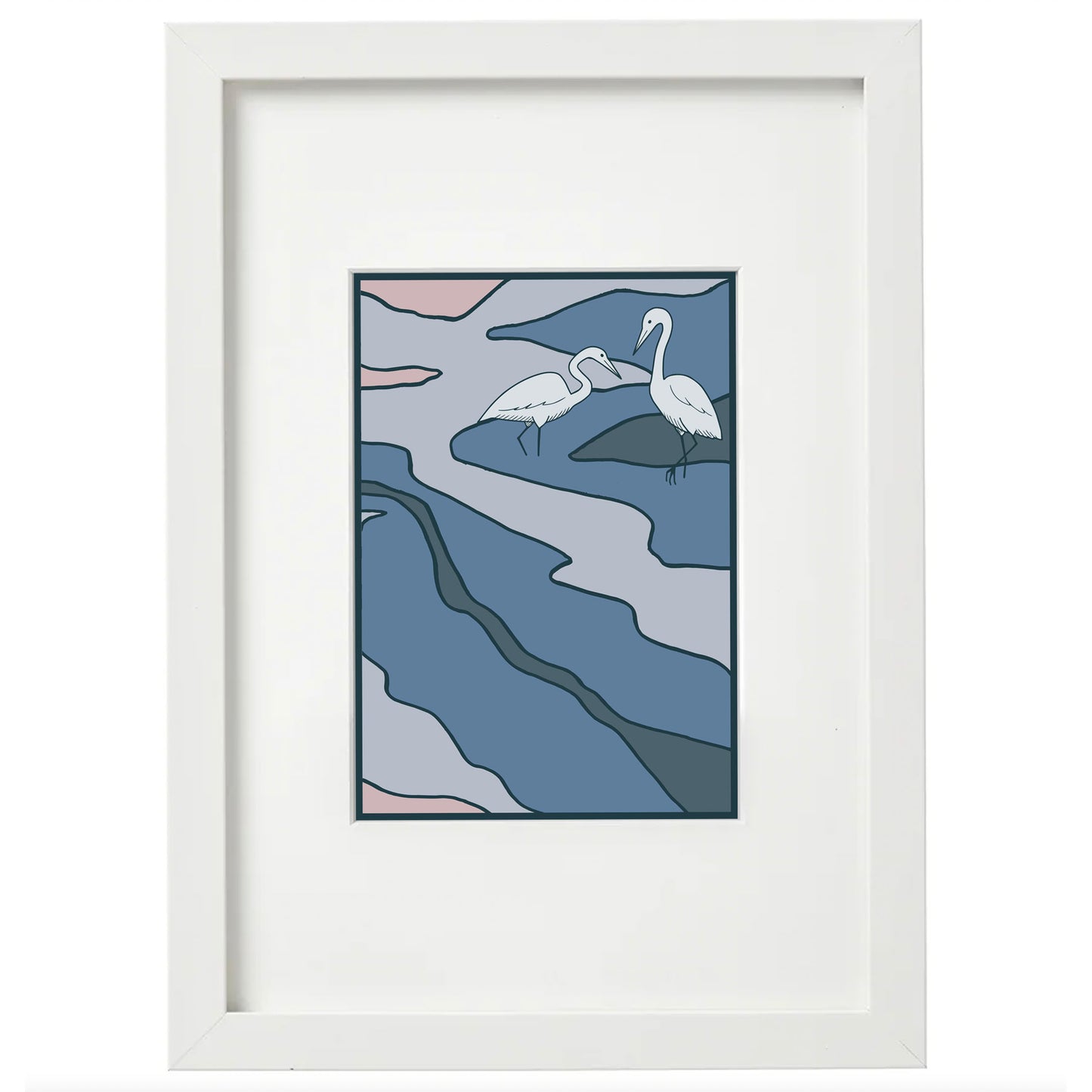 5x7 Framed Egrets (2 of 3) Giclée Print