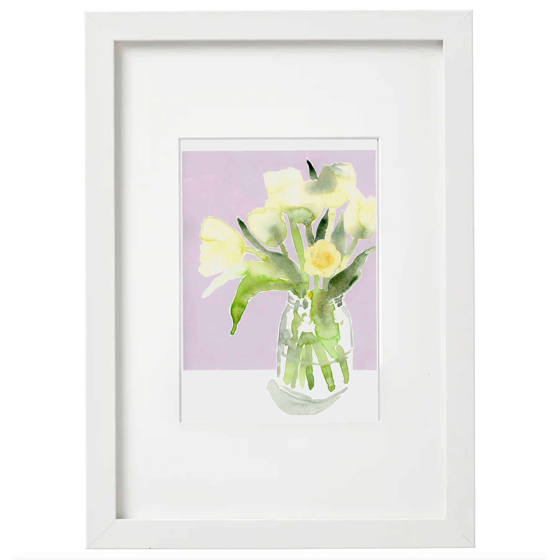 5x7 Framed White Tulip Giclée Print