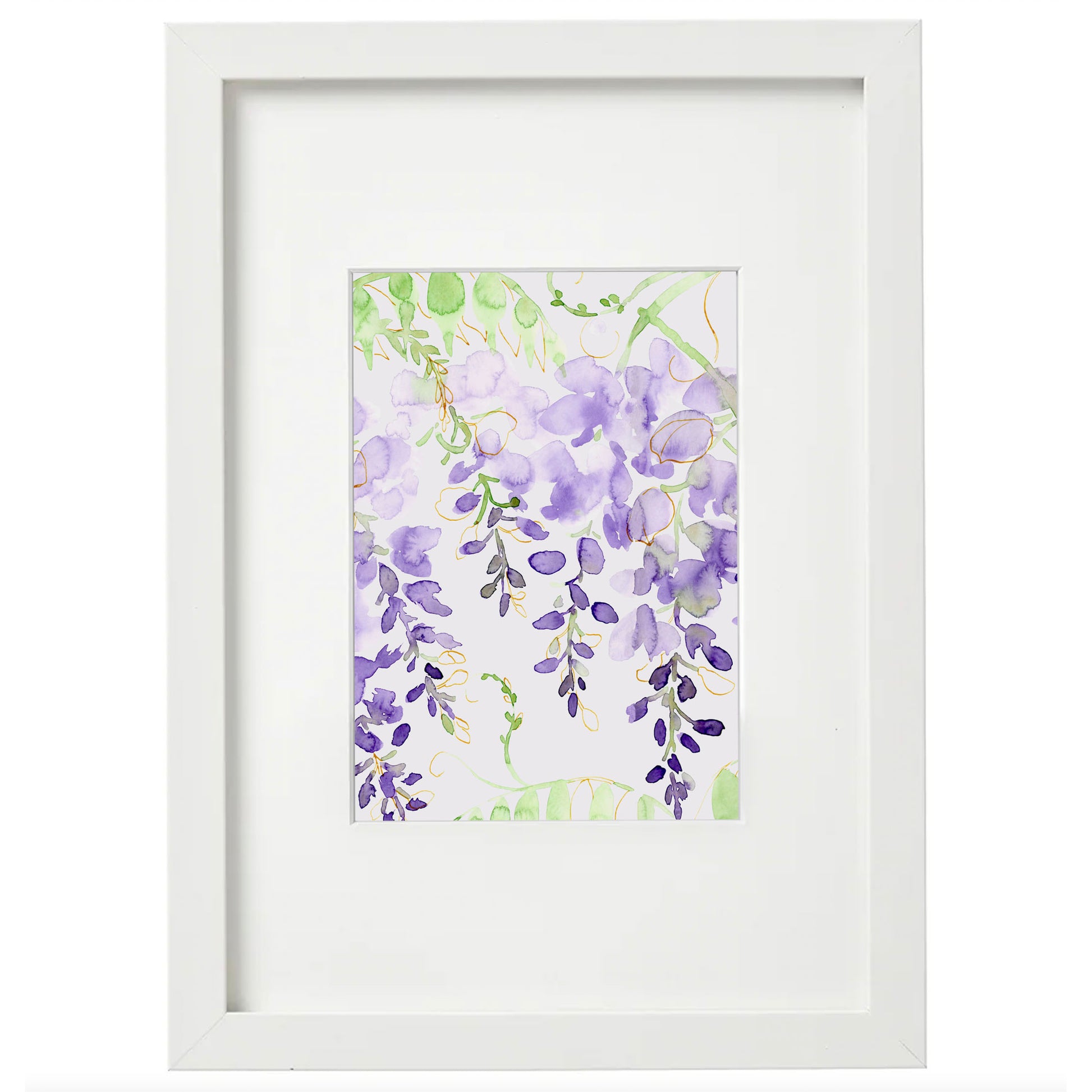 5x7 Framed Wisteria Giclée Print